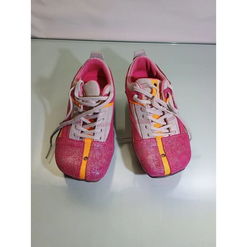 Vintage Children Diesel Pink Leather Sneakers Low Top  Everux 13.5 US